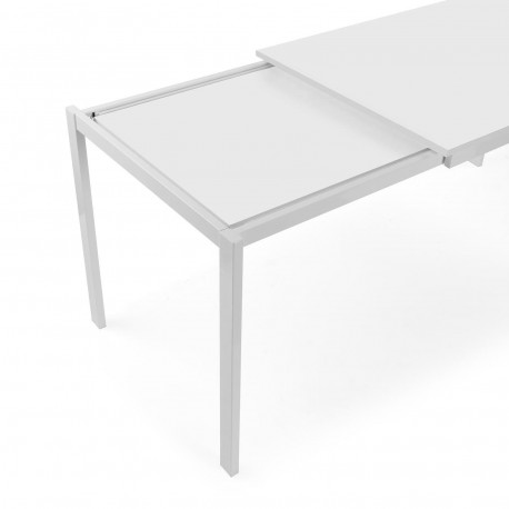 WHITE EXTENDABLE DINING TABLE