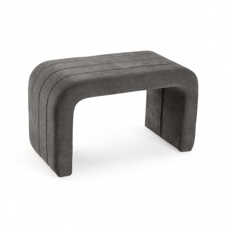 DARK GREY UPHOLSTERED BENCH