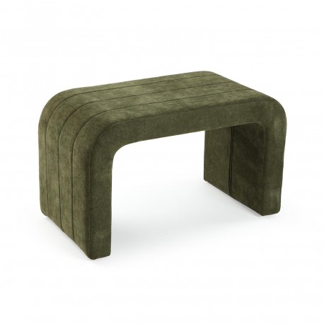 GREEN UPHOLSTERED BENCH