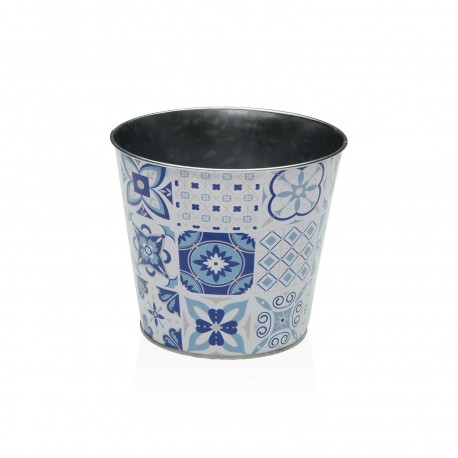 SMALL METALLIC AZURITE FLOWERPOT
