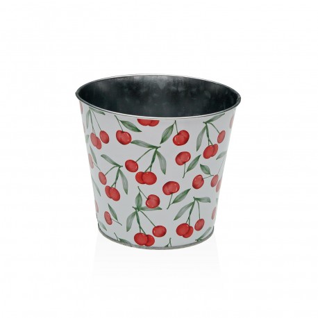 SMALL METALLIC CHERRIES FLOWERPOT