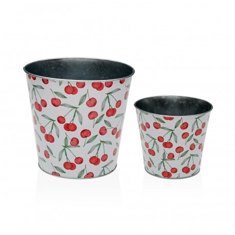 EXTRA LARGE METALLIC CHERRIES FLOWERPOT