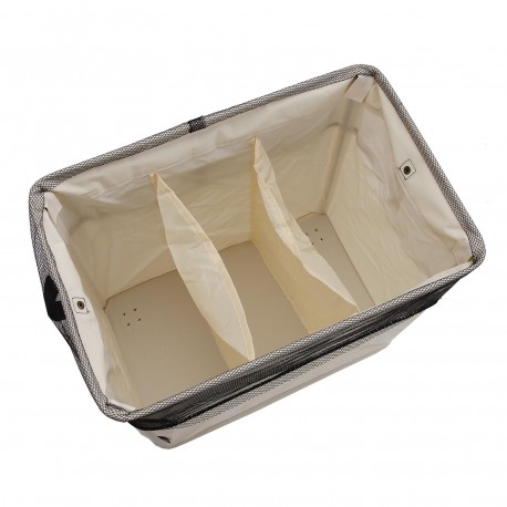 BEIGE LAUNDRY BASKET 3 COMPARTMENTS