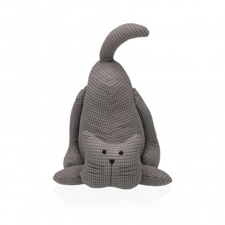 GREY CAT DOORSTOP