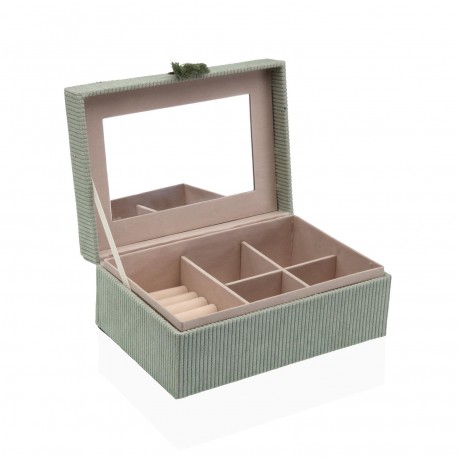 MINT GREEN VELVET JEWELLERY BOX