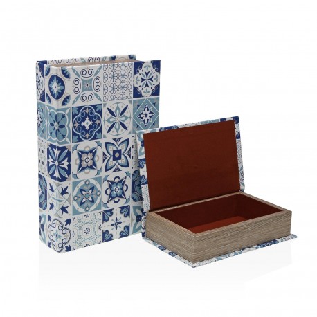 SET OF 2 DECORATIVE BOOKS "AZURITA"