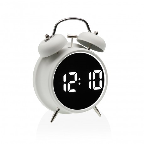 WHITE DIGITAL ALARM CLOCK
