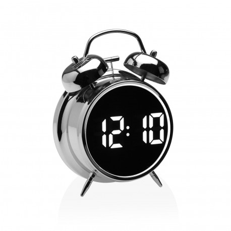 SILVER DIGITAL ALARM CLOCK