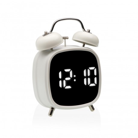 WHITE DIGITAL ALARM CLOCK