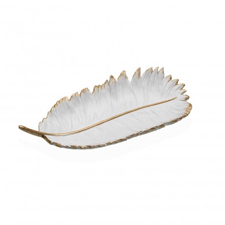 WHITE LEAF TABLE CENTREPIECE