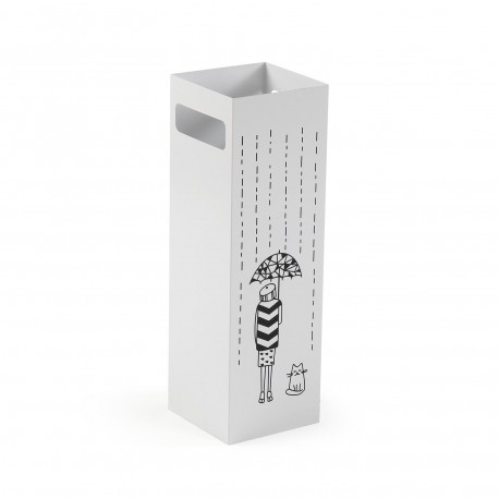 WHITE RAIN GIRL UMBRELLA STAND