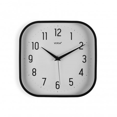 SQUARE BLACK WALL CLOCK