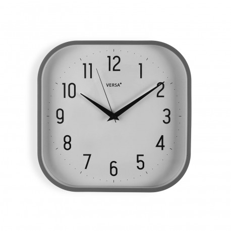 SQUARE GREY WALL CLOCK