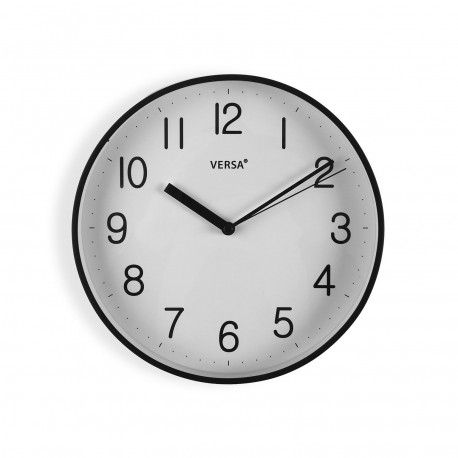 BLACK WALL CLOCK 25CM