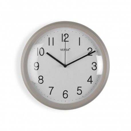GREY WALL CLOCK 26CM