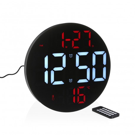 BLACK ALARM CLOCK WITH REMOTE