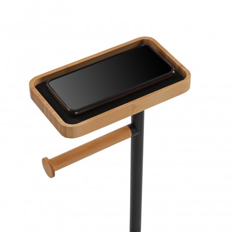 BLACK TOILET ROLL HOLDER