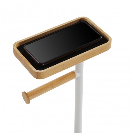 WHITE TOILET ROLL HOLDER