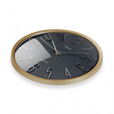 GREY WALL CLOCK 33CM