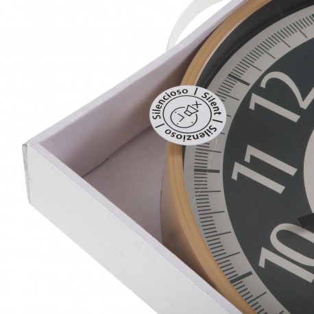 GREY WALL CLOCK 30CM