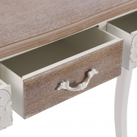 RUSTIC WHITE CONSOLE 3 DRAWERS