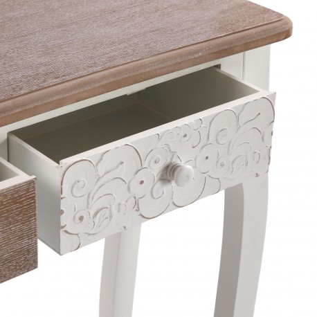 RUSTIC WHITE CONSOLE 3 DRAWERS