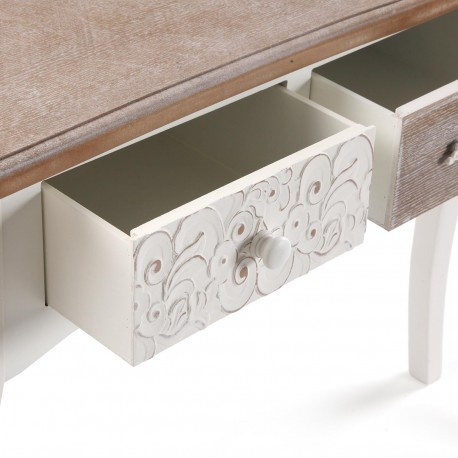 RUSTIC WHITE CONSOLE 3 DRAWERS