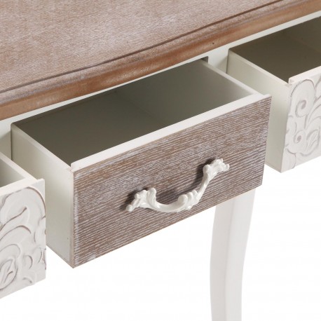 RUSTIC WHITE CONSOLE 3 DRAWERS