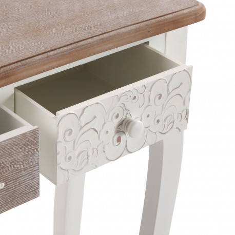 RUSTIC WHITE CONSOLE 3 DRAWERS