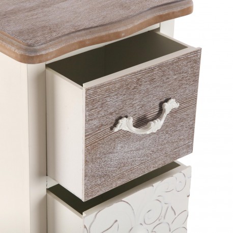 RUSTIC WHITE CHEST 5 DRAWERS