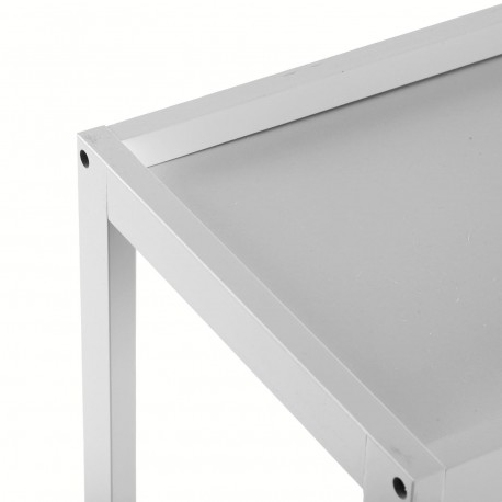 WHITE 3-SHELF TROLLEY WITH WHEELS