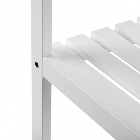 WHITE 3-SHELF TROLLEY WITH WHEELS