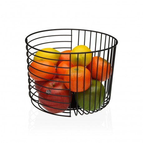 BLACK METAL FRUIT BASKET