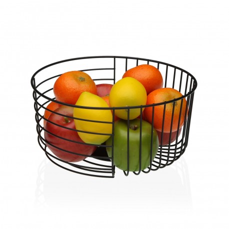 BLACK METALLIC FRUIT BASKET