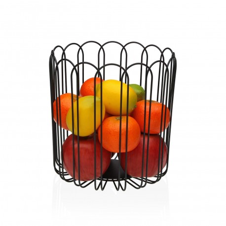 TALL BLACK FRUIT BASKET