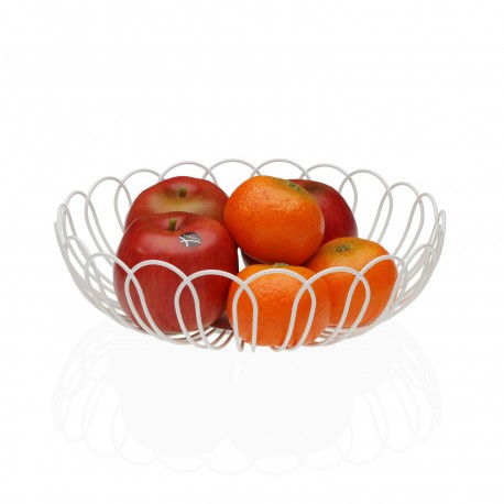 WHITE FLOWER FRUIT BASKET