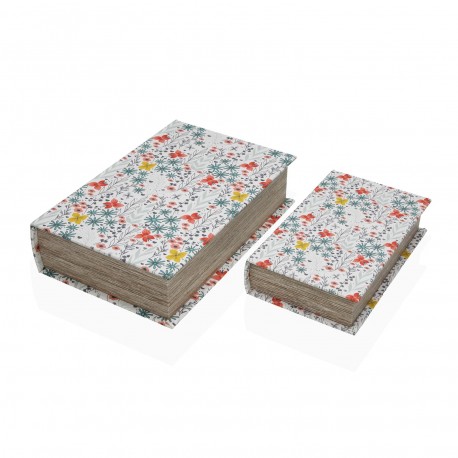 SET OF 2 DECORATIVE BOOKS "FIORELLA"