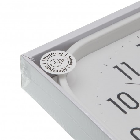 SQUARE WHITE WALL CLOCK