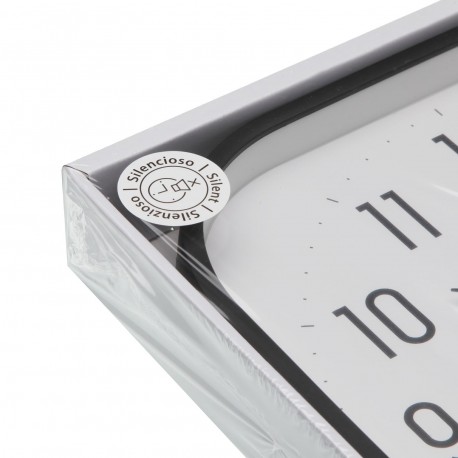 SQUARE BLACK WALL CLOCK