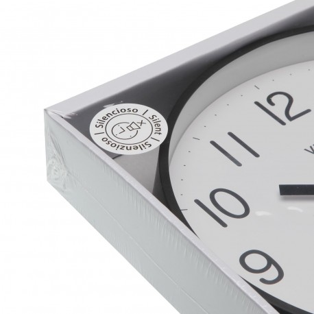 BLACK WALL CLOCK 25CM