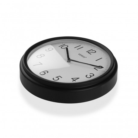 BLACK WALL CLOCK 26CM