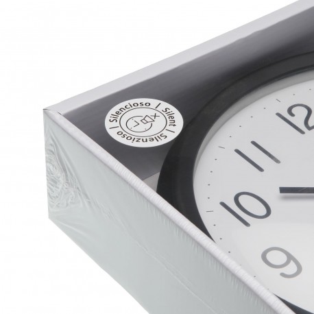 BLACK WALL CLOCK 26CM