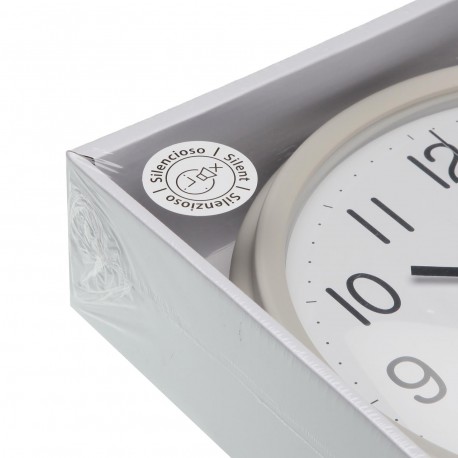 GREY WALL CLOCK 26CM