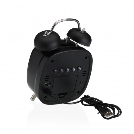 BLACK DIGITAL ALARM CLOCK