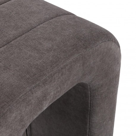 DARK GREY UPHOLSTERED STOOL