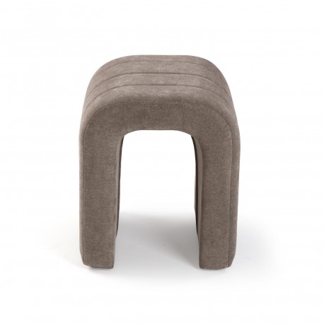 BEIGE UPHOLSTERED STOOL