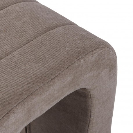 BEIGE UPHOLSTERED STOOL