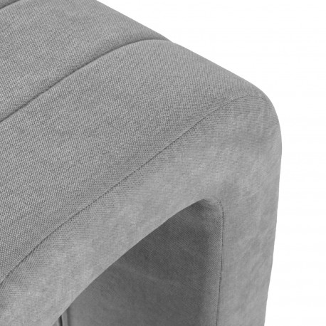 LIGHT GREY UPHOLSTERED BENCH