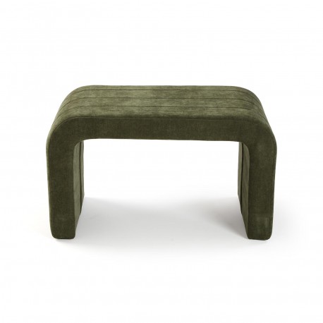 GREEN UPHOLSTERED BENCH