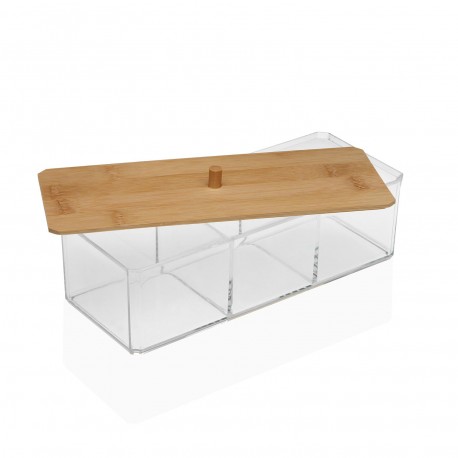 SQUARE BOX WITH BAMBOO LID